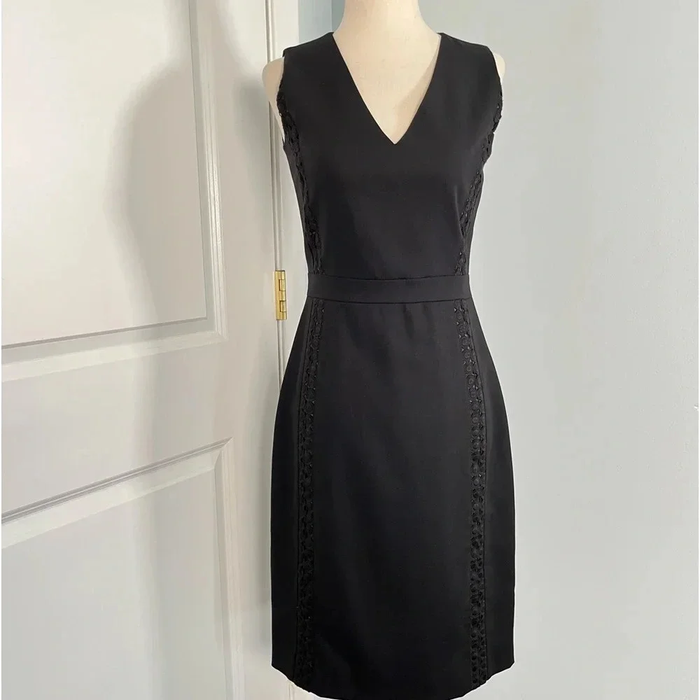 J.Crew 100% wool career V Neck dress size 0 - Picture 7 of 12